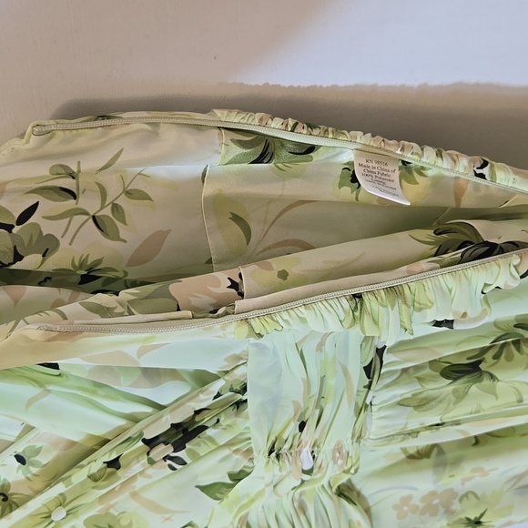 Vintage Coldwater Creek Green Floral Babydoll Dress Size 10 Fairy Y2K Whimsy - Picture 9 of 16